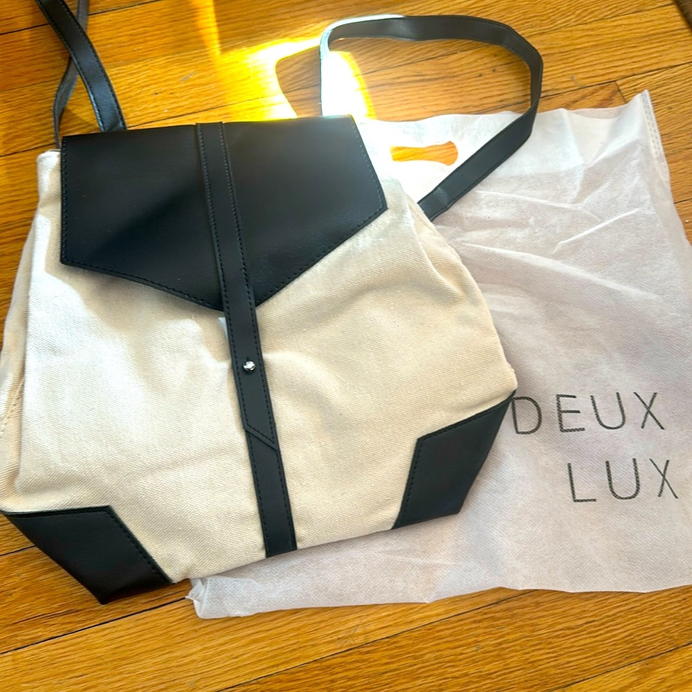 Deux Lux Cream & Black Backpack